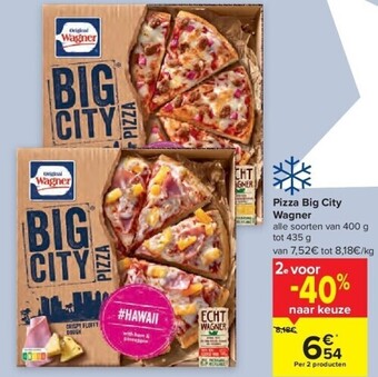 Carrefour Pizza big city wagner aanbieding