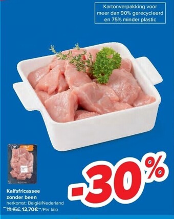 Carrefour Kalfsfricassee zonder been aanbieding