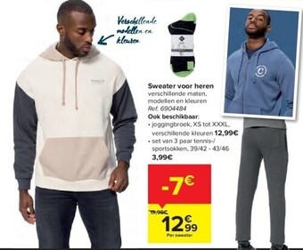 Carrefour Sweater voor heren aanbieding