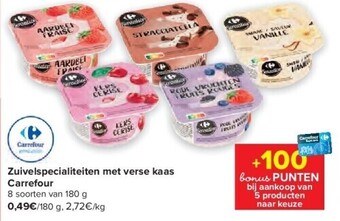 Carrefour Zuivelspecialiteiten met verse kaas aanbieding
