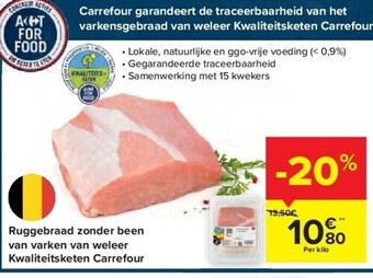 Ruggebraad zonder been van varken van weleer kwaliteitsketen carrefour