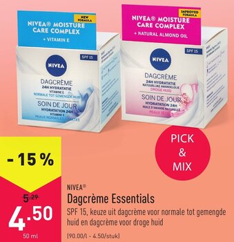 ALDI Nivea Dagcrème Essentials aanbieding