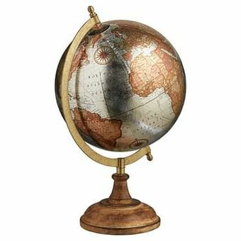 Wereldbol Op Voet Zilver