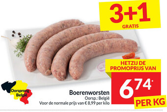 Intermarché Boerenworsten Per Kg aanbieding