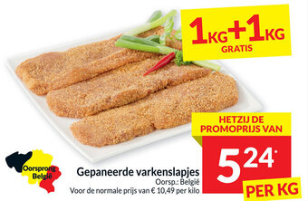 Intermarché Gepaneerde Varkenslapjes Per Kg aanbieding