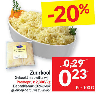 Intermarché Zuurkool Gekookt met Witte Wijn 100g aanbieding