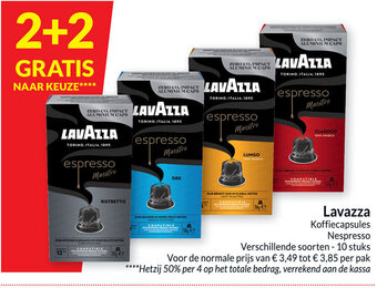 Intermarché Lavazza Koffiecapsules Nespresso aanbieding