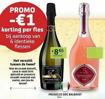 Prosecco doc balbinot brut