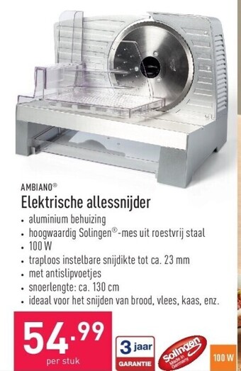ALDI Elektrische allessnijder aanbieding