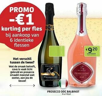 BelBev Prosecco doc balbinot brut rosé aanbieding