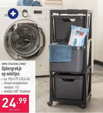 ALDI Opbergrekje op wieltjes aanbieding