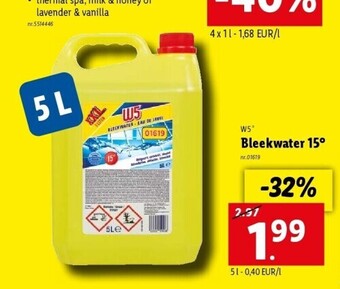 Lidl Bleekwater 15° aanbieding