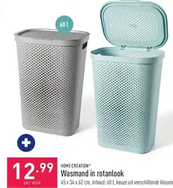 ALDI Wasmand in rotanlook aanbieding