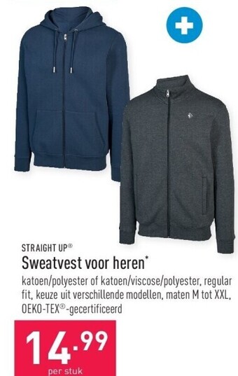 ALDI Sweatvest voor heren aanbieding