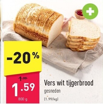 ALDI Vers wit tijgerbrood aanbieding