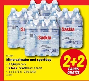 Lidl Mineraalwater met sportdop aanbieding