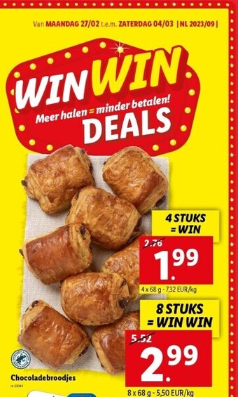 Lidl Chocoladebroodjes aanbieding