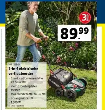 Lidl 2-in-1 elektrische verticuteerder aanbieding
