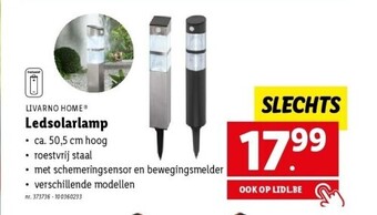 Lidl Ledsolarlamp aanbieding