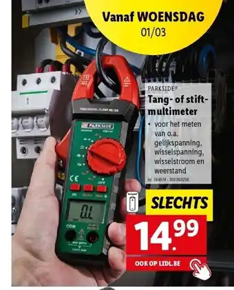 Tang- of stift- multimeter