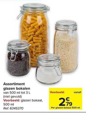 Carrefour Assortiment glazen bokalen aanbieding