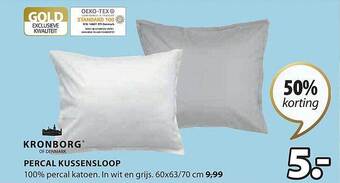 Jysk Percal kussensloop aanbieding