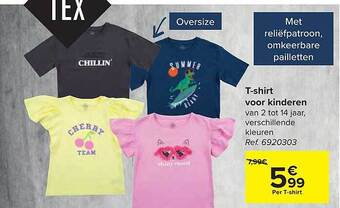 Carrefour Tshirt voor kinderen aanbieding