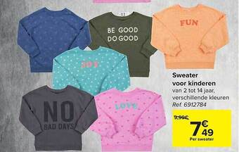 Carrefour Sweater voor kinderen aanbieding