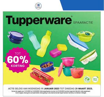 Carrefour Tupperware spaaractie aanbieding