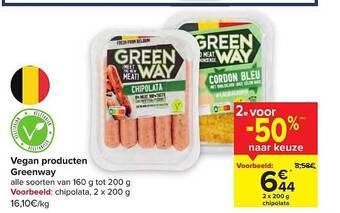 Vegan producten greenway