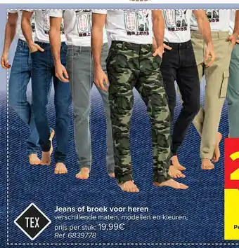 Carrefour Jeans of broek voor heren aanbieding