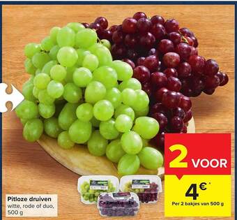 Carrefour Pitloze druiven aanbieding
