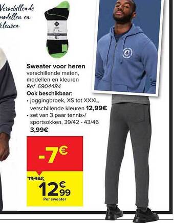 Carrefour Sweater voor heren aanbieding
