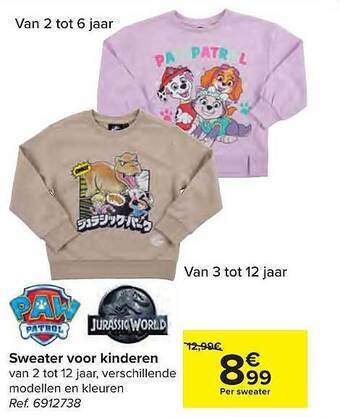 Carrefour Sweater voor kinderen aanbieding