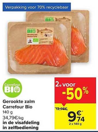 Carrefour Gerookte zalm aanbieding