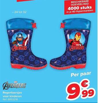 Carrefour Regenlaarsjes voor kinderen aanbieding