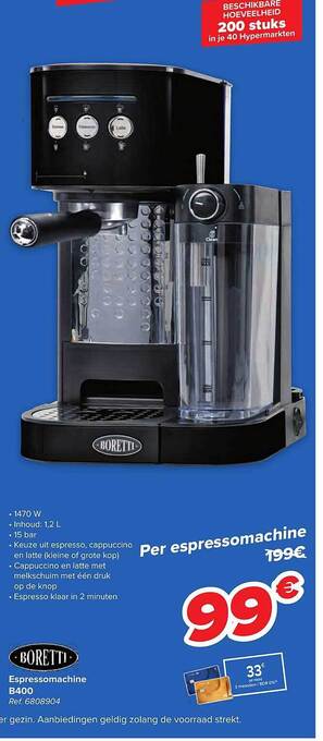 Carrefour Espressomachine aanbieding