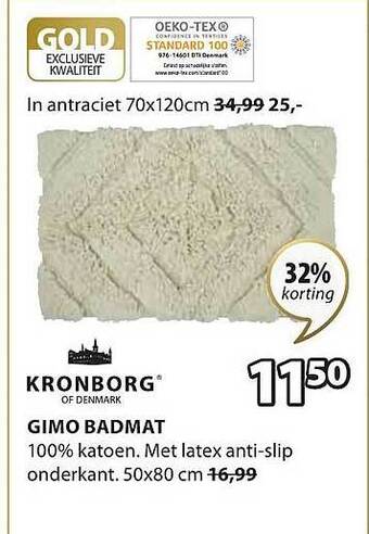Jysk Gimo badmat aanbieding