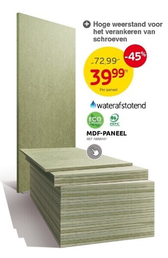 Brico Mdf-paneel aanbieding