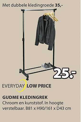 Jysk Gudme kledingrek aanbieding