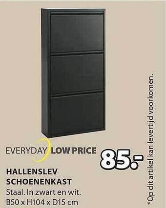 Jysk Hallenslev schoenenkast aanbieding