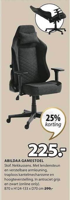 Jysk Abildaa gamestoel aanbieding