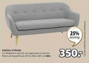 Jysk Egedal zitbank aanbieding