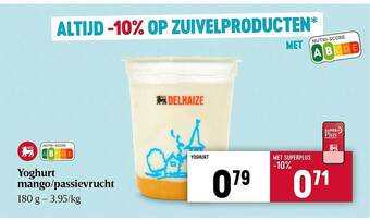 Delhaize Yoghurt aanbieding