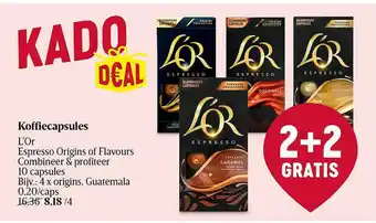 Delhaize Koffiecapsules l'or espresso origins of flavours aanbieding
