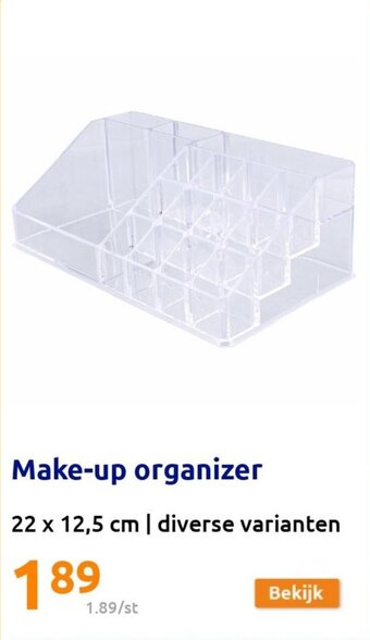 Action Make-up organizer 22 x 12,5 cm aanbieding