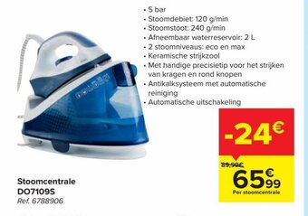 Carrefour Domo Elektro Stoomcentrale DO7109S aanbieding