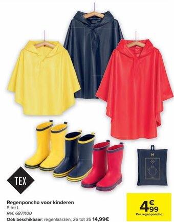 Carrefour Regenponcho voor Kinderen aanbieding