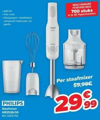 Carrefour Philips Staafmixer HR2536/00 aanbieding