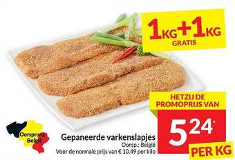 Intermarché Gepaneerde varkenslapjes aanbieding